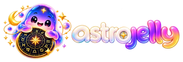 Astrojelly cosmic mascot logo